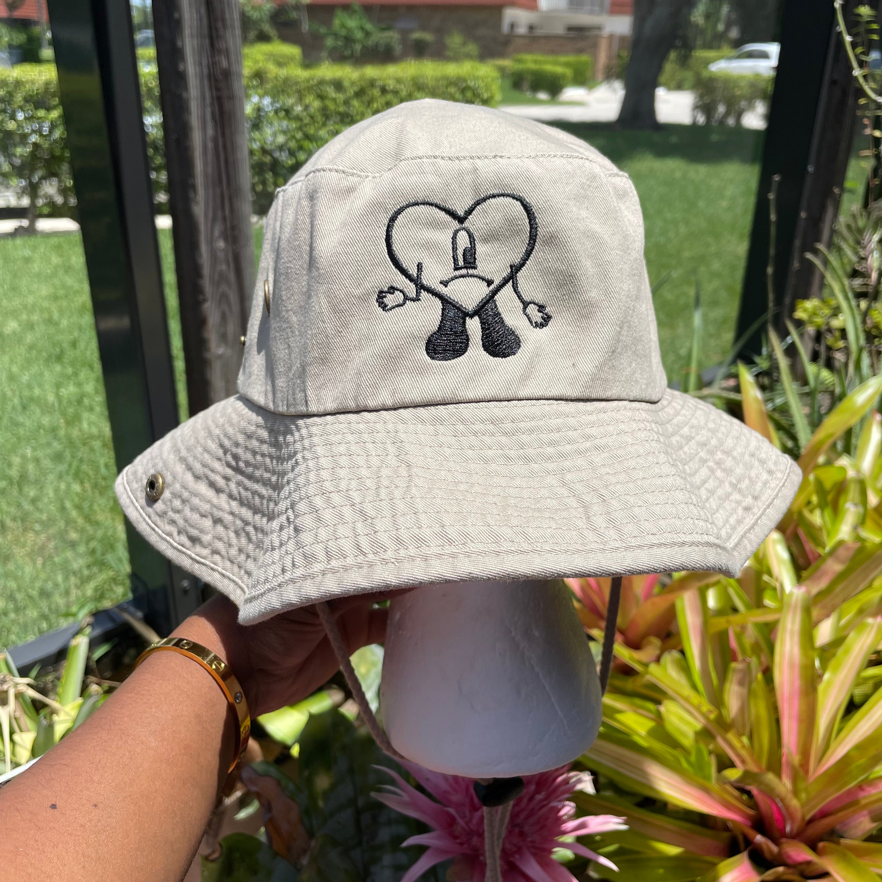 Embroidered Bad Bunny Bucket Hats 