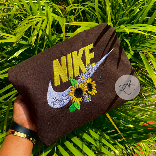 Custom Sunflower 🌻 embroidered Sweatshirt/Hoodie