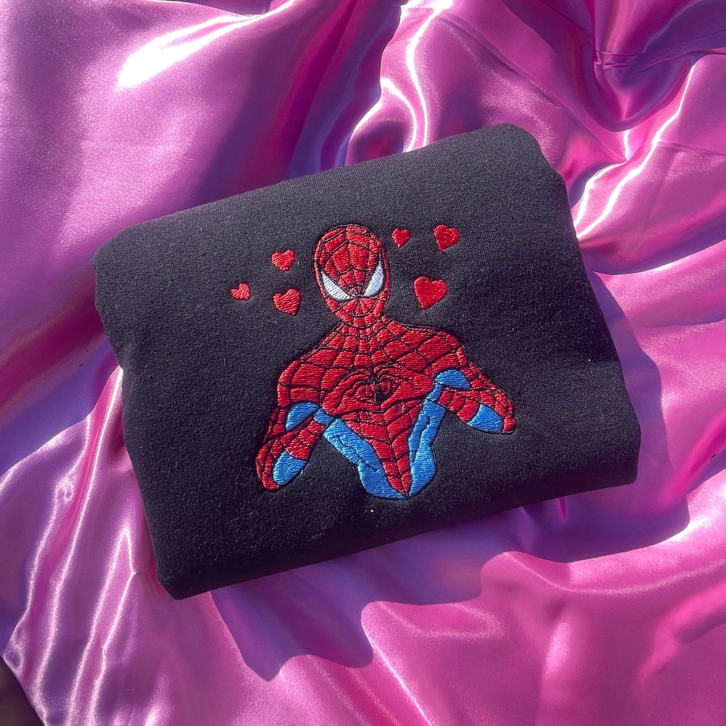 Spider-Man has my Heart Embroidered Sweatshirt/Hoodie
