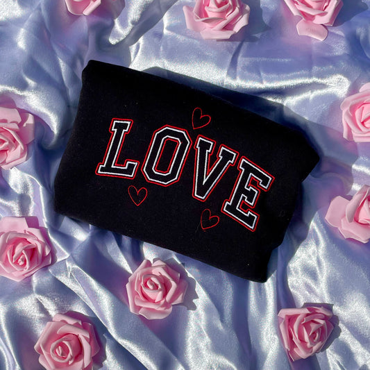 “LOVE” Valentines Embroided Sweatshirt