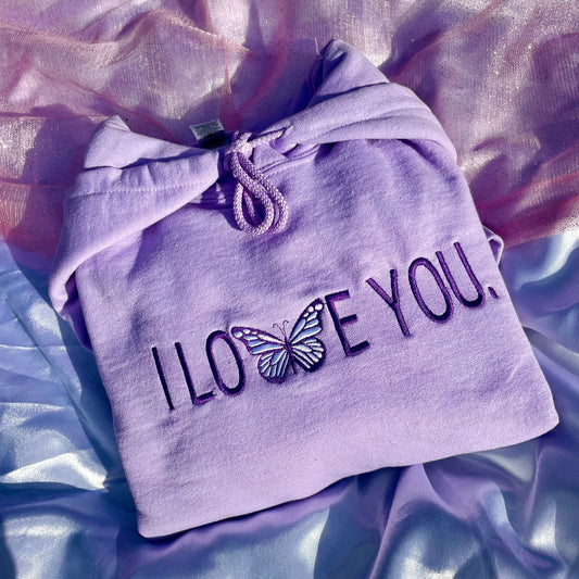 “I Love You” Butterfly Hoodie