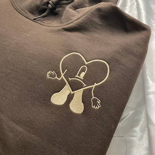 Bad Bunny Inspired Heart Outline Sweatshirt/hoodie