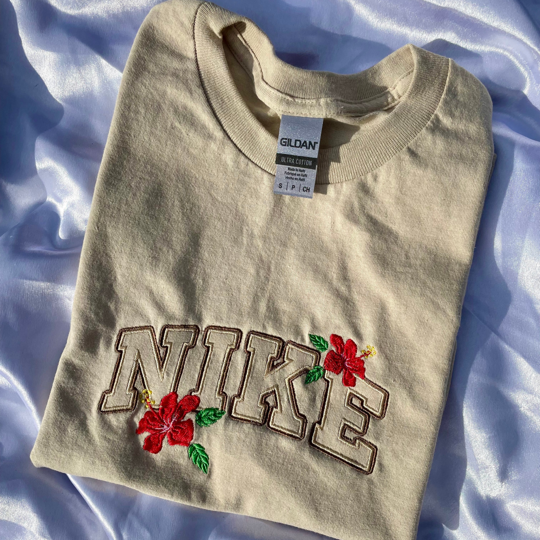 Logo Flowers embroidered T-Shirt