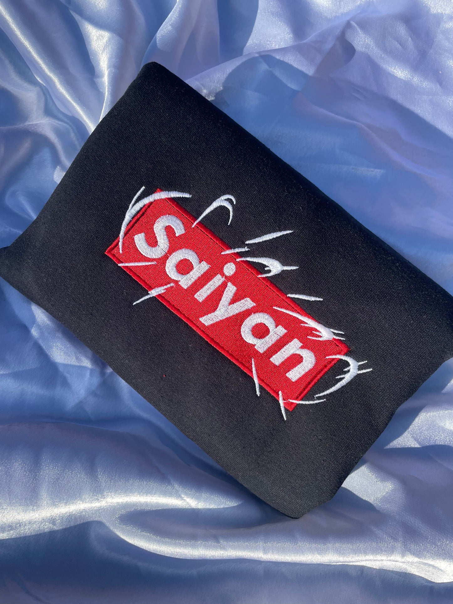 GLOW IN THE DARK Dragon Ball Z “Saiyan” Embroidered Sweatshirt/Hoodie